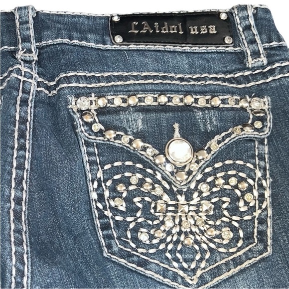 LA Idol USA - Women’s Rhinestone Jeans Sz9 - Picture 8 of 9